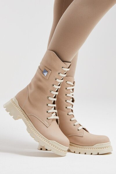 Hayati Arman Kadın Fermuar Detaylı Postal Bej