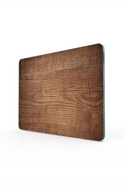 Saban 29X34 cm Dark Wood Patterned Glass Cutting Board