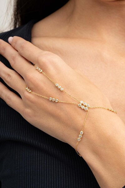 Sümer Telkari Taşlı Tasarım Altın Kaplama Gümüş Şahmeran 98