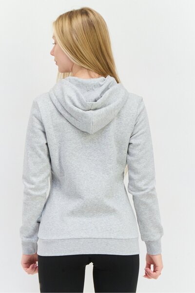 Puma Women Sportswear Fit Long Sleeves Outdoor Hooded Jacket, Heather Grey