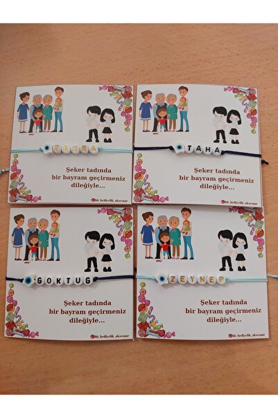 H&B Boutique 12 adet kişiye Özel İsimli bileklik karne dogumgünü kur'an tören...