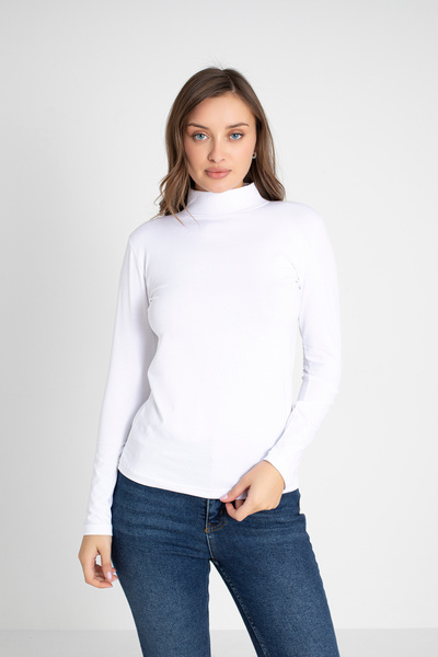 Orly More Γυναικείο κορμάκι μακρυμάνικο μπλούζα από λευκή Lycra