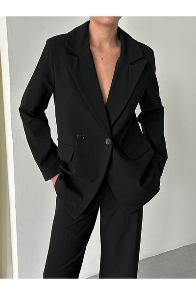 Laluvia Σετ παντελόνι μαύρο Demande Jacket - 2025130