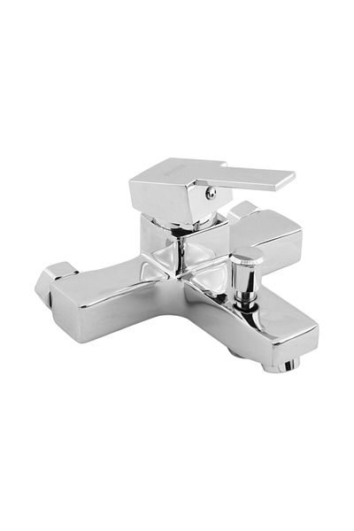 Badem10 Side Mix Bathroom Faucet Wall Mounted Sink Kitchen Shower Tap Faucet Hot Cold Double Water Inlet