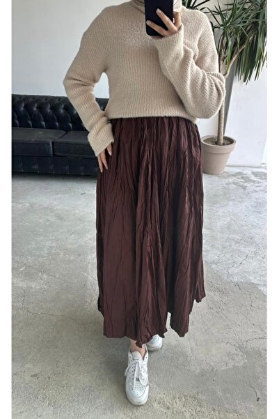 nizzell Women's Long Skirt Premium Quality Long Kraş Poplin Women's Skirt Standard Size