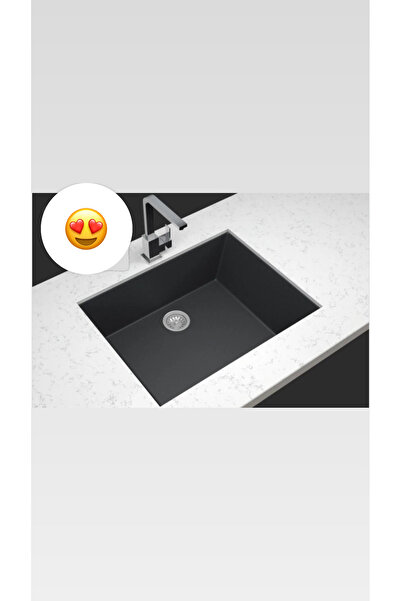 NURKA Mutfak Evyesi Granit Antrasit 44x54 Cm