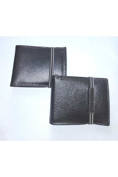 firdevsi hobi GENUINE LEATHER HORIZONTAL RUBBER HOUSING 20 TRANSPARENT CARD HOLDER WALLET