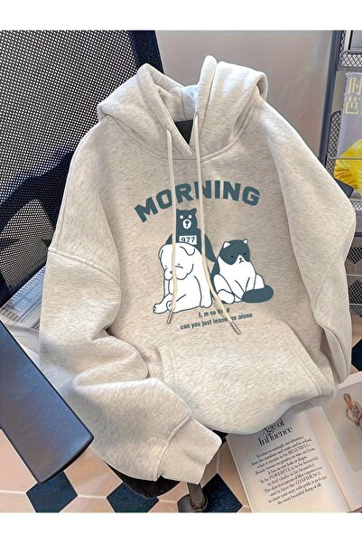 Lider Leather Hanorac imprimat cu glugă – Combinația confortului și eleganței "