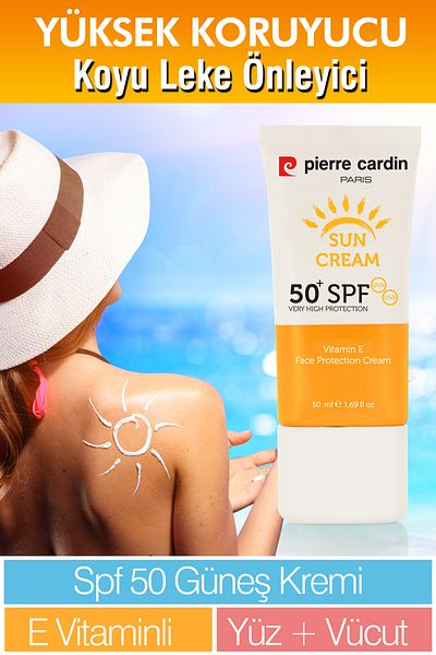 Pierre Cardin High Uv Protection Anti Dark Spot Spf 50 Sunscreen Face and Whole Body 50 ml