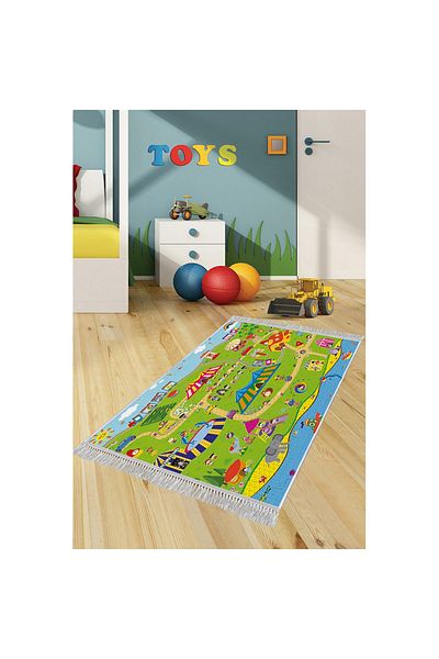 Homelux Children'S Rug Non-Slip, Rectangular, 120X180, Circus, Multicolor, Polyester