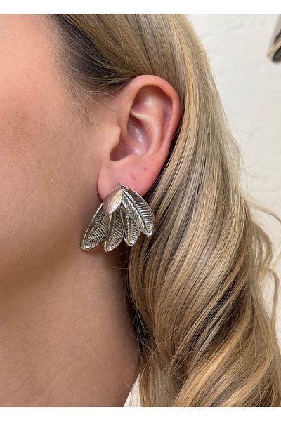 KİLİGİSTANBUL Leaf Earrings - 3 cm Width