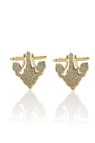 Çlk Accessories Leyla Earrings - Steel Stone Detailed