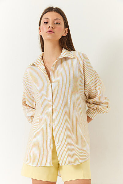 Bianco Lucci Női szőtt csíkos túlméretes szabványos alaping 2021 60271073