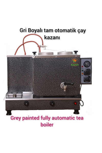 SAFİR ÇAY KAZANLARI Safir Gri Elektrostatik Boyalı Tam Otomatik Çay Kazanı Ça...