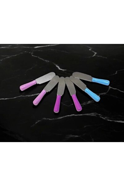 MyBru Paslanmaz Çelik Plastik Saplı 6'lı Kahvaltı Bıçağı (Karışık Renk)