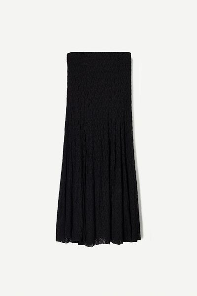 Bershka Blonde lace midi skirt