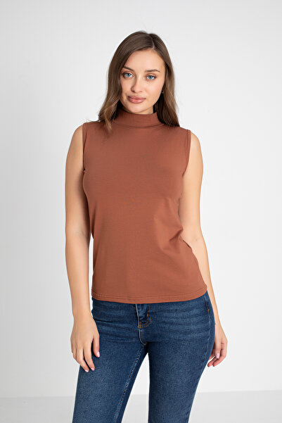 Orly More Kadın  Likralı Kolsuz Bluz Body