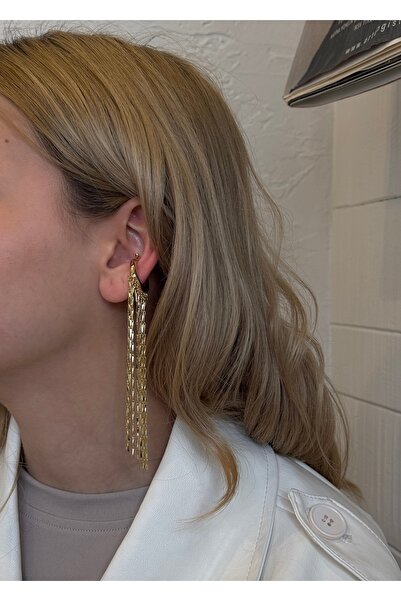 KİLİGİSTANBUL SALLANTILI KIKIRDAK KÜPE (DELİK GEREKTİRMEZ)  10 CM