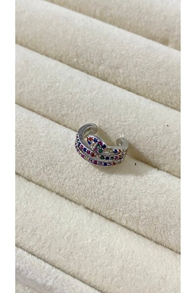 Nilperi takı Zirkon taş çelik kıkırdak küpe