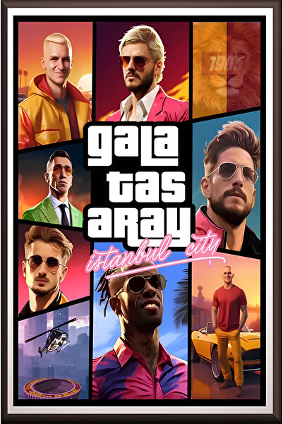Alfa Grafik Galatasaray GTA Vice City Temalı Dekoratif MDF Tablo
