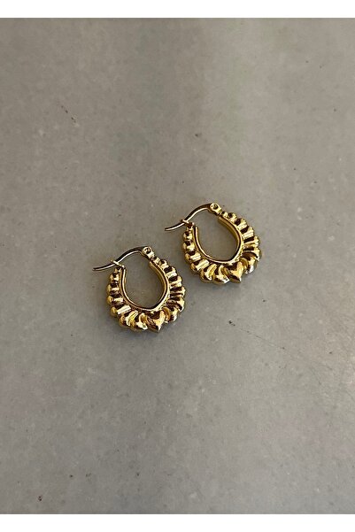 KİLİGİSTANBUL Vintage Steel Hoop Earrings 2 cm