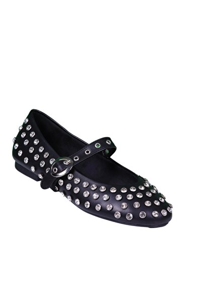 LORRA SHOES 25-2110 حذاء باليه نسائي كاجوال مصنوع من الحجر