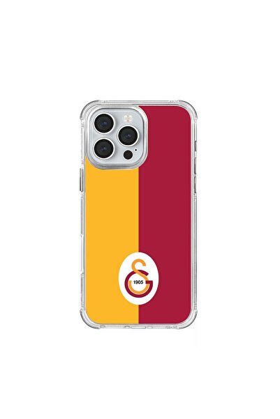 Galatasaray İphone 16 Pro Max Uyumlu Parçalı Logo Telefon Kılıfı