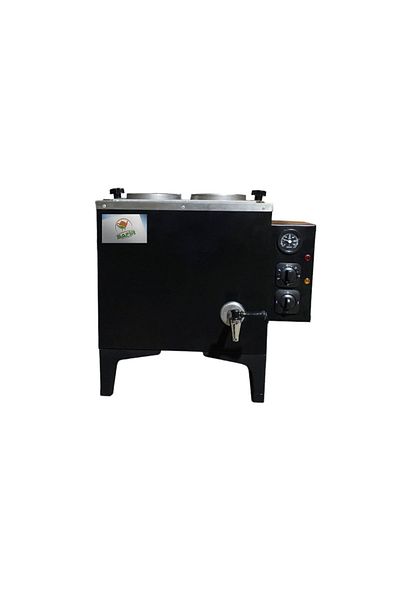SAFİR Black Bürotype Tea Stove - 2 Teapot, Electric Boiler, Office Tea Samovar