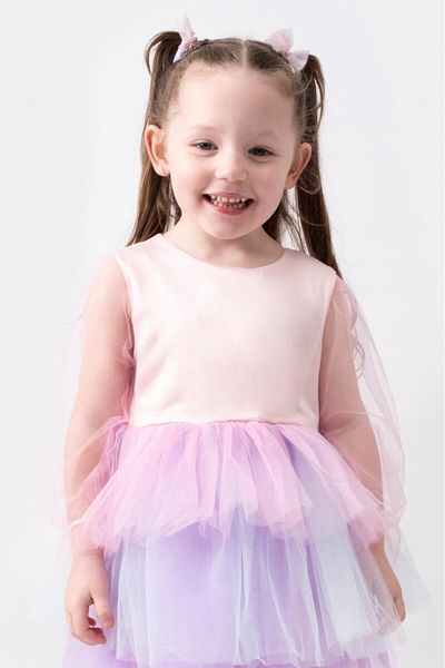 Magu Φόρεμα Princess Lilac and Pink Tulle – Φόρεμα για κορίτσια για ειδικές περιστάσεις και πάρτι