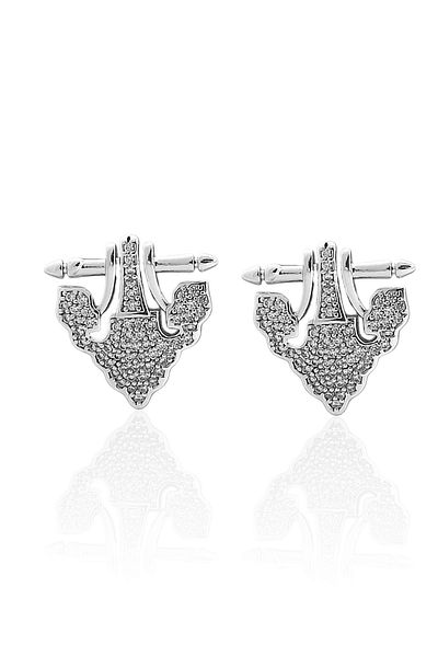 Çlk Accessories Leyla Earrings - Steel Stone Detailed