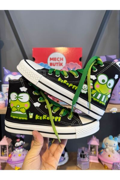 MECH BUTİK HelloKitty Keroppi Baskılı Bilekli Unisex Spor Ayakkabı Sneaker