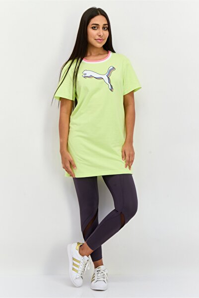 Puma Women Sportswear Fit Short Sleeves Training T-Shirt, Light Green