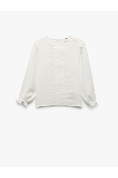 Koton Crew Neck Long Sleeve Viscose Blouse