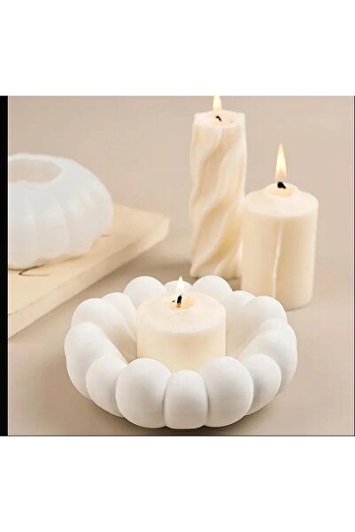 evdeki atölyem Dekoratif Bubble Mum Tabağı (13X13 CM)