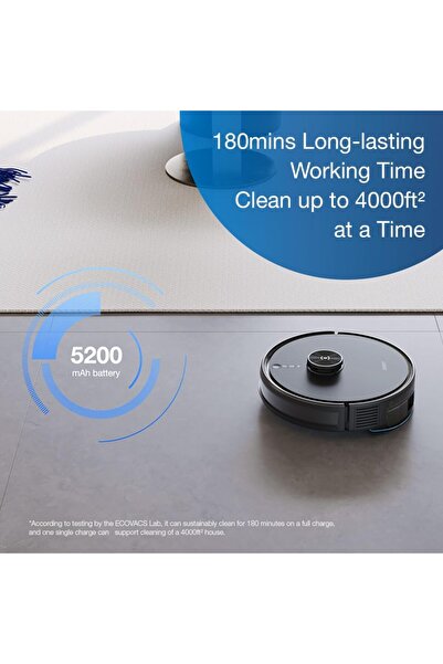 Ecovacs Deebot Y1 Pro 2-in-1 Robot Süpürge, 6500 Pa Emiş Gücü, 5200 mAh Batarya, LIDAR Navigasyon