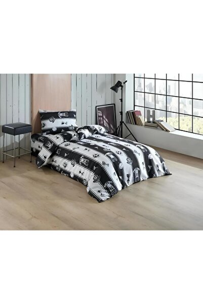 Pamuku Tek Kişilik Taraftar Desen Nevresim Takımı +1 Adet Yastık Kılıfı