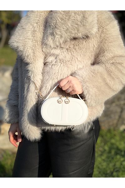DEV 3 ADAM White Women's Box Model Hand Shoulder and Crossbody Bag