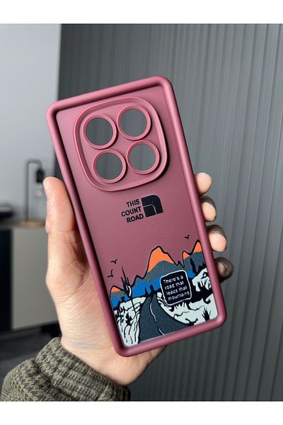 m.tk moveteck حافظة لهاتف Xiaomi Redmi Note 14 Pro ناعمة بحواف سميكة وغطاء حماية للكاميرا بنمط طائر جبلي
