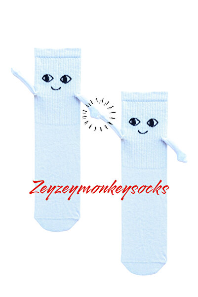 ZEYZEY MONKEY Set of 2 Magnetic Socks Holding Hands for Someone Loves You and Other
