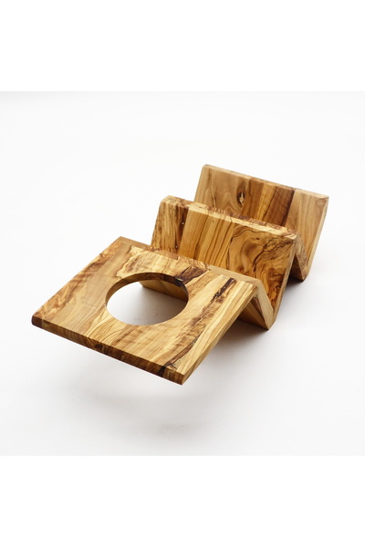 Ahşap Tako Servis Sunum Tabağı Tahtası - Zeytin ve Dişbudak Ağacı - 30cm