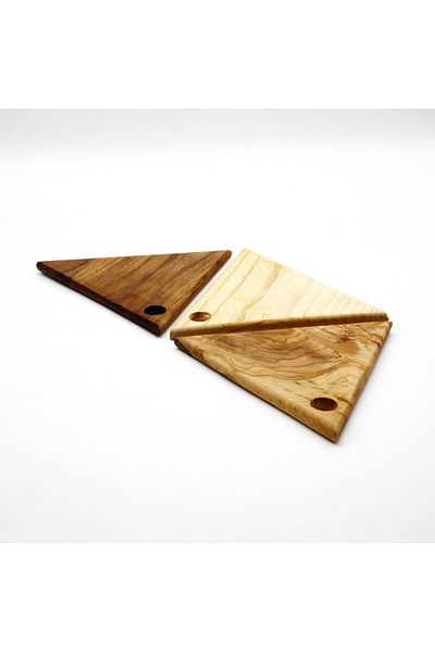 Wood Provence 3-Piece Triangle Presentation Set