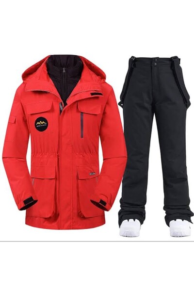 ARDSU Kadın Snowboard Ceketi Ve Askılı Pantolon Takimi