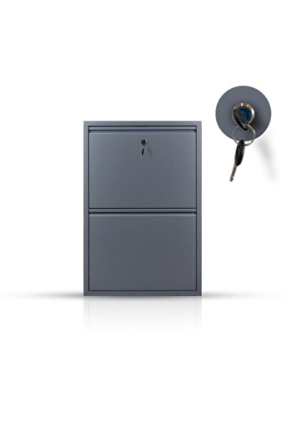 Arinna 2’li Antrasit Metal Ayakkabılık (KİLİTLİ)