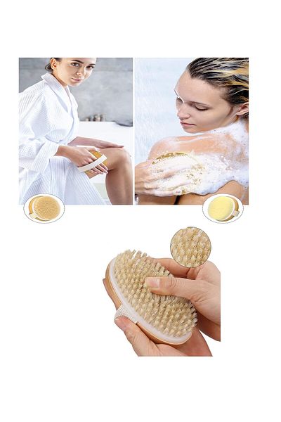 hayret sepeti Pampers Your Skin with Natural Horsehair Organic Bath Brush