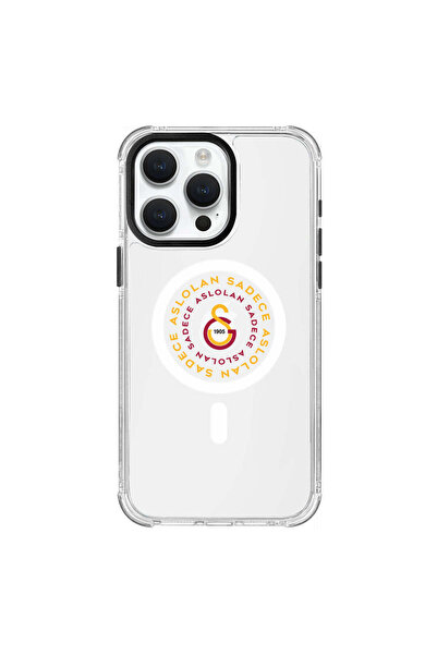 Galatasaray İphone 15 Pro Max Uyumlu Magsafe Aslolan Telefon Kılıfı