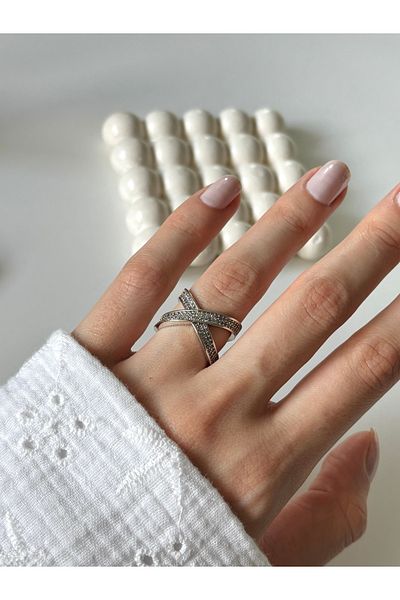 Ressia Zircon Stone Cross Ring