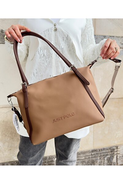 çantamgelsin Просто поло Жіноча чорна велика сумка на плече з регульованим довгим ремінцем