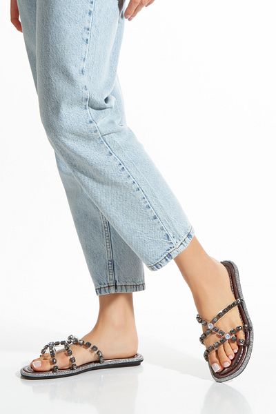PASSAGE SHOES Γυναικείες παντόφλες από γνήσιο δέρμα Stone - 6302 BRONZE
