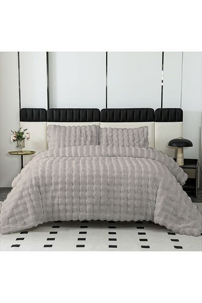 gülce home Bubble Rabbit Feather Sleeping Set and Bed Cover