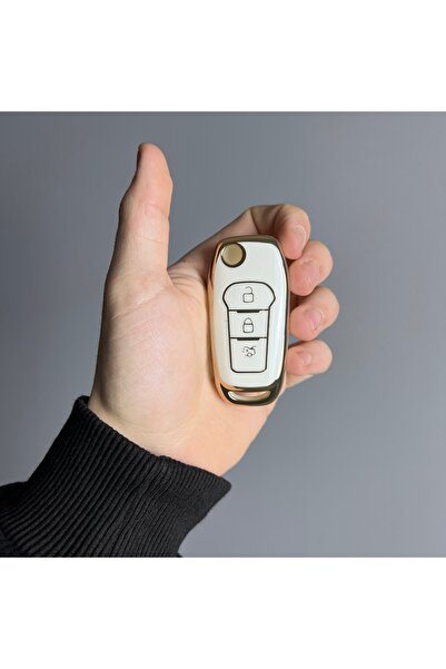 LUXE AKSESUAR Θήκη σιλικόνης Nano με 3 κουμπιά για Ford Fiesta Kuga Mondeo Ra...